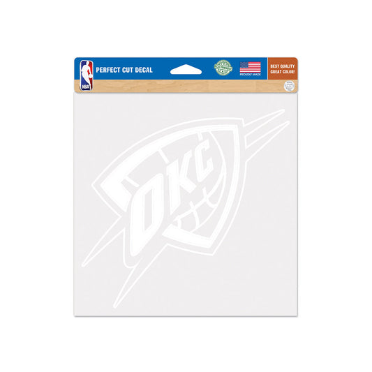 Thunder 8x8 Decal in White - Front View