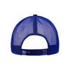THUNDER GLIMMER TEXT WOMEN'S ADJUSTABLE HAT IN BLUE & WHITE - BACK VIEW