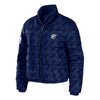 LADIES OKC PUFFER JACKET IN BLUE - FRONT VIEW