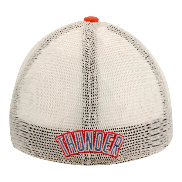 47 BRAND THUNDER TAYLOR CLOSER ADJUSTABLE HAT IN ORANGE & WHITE - BACK VIEW