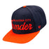47 Brand Thunder Body Check MVP Hat in Navy and Orange - Angled Left Side View