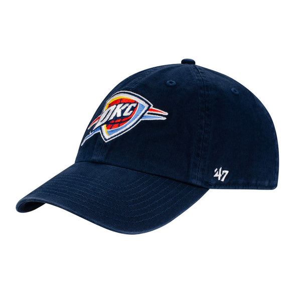 47 Brand Thunder Playoff Clean Up Hat in Navy - Angled Left Side View