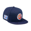 OKC THUNDER PRIMARY LOGO SCRIPT HAT IN BLUE - ANGLED RIGHT SIDE VIEW