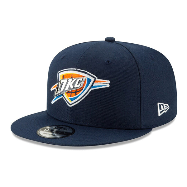 NEW ERA THUNDER METAL & THREAD 9FIFTY SNAPBACK IN BLUE - ANGLED LEFT SIDE VIEW
