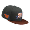 2022-23 THUNDER CITY EDITION NEW ERA 9FIFTY SNAPBACK IN GREY - ANGLED RIGHT SIDE VIEW