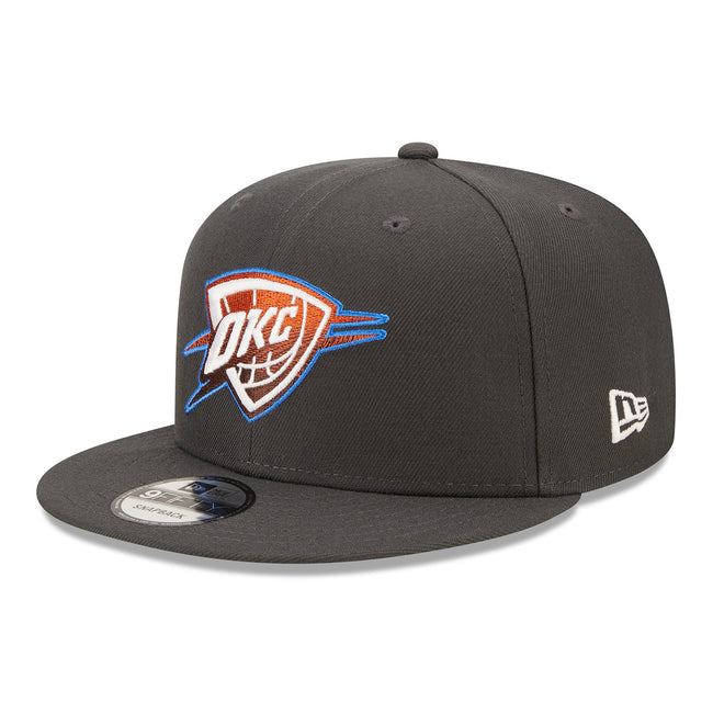 Men's Oklahoma City Thunder New Era Black 9FORTY Adjustable Hat