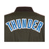 22-23 CITY EDITION OKC THUNDER JH DESIGNS FULL-ZIP JACKET IN GREY - CLOSE UP VIEW