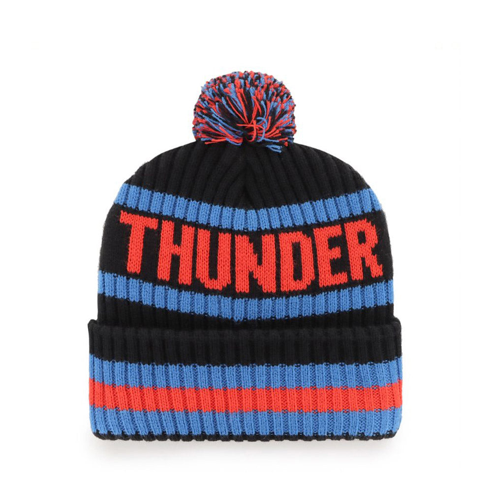 NBA OKC Thunder Beanie US Cellular Blue Green Pom Pom Cold Weather Cap Hat