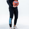 OKC THUNDER PRO STANDARD CLASSIC CHENILLE JOGGER PANT - FRONT RIGHT VIEW ON MODEL