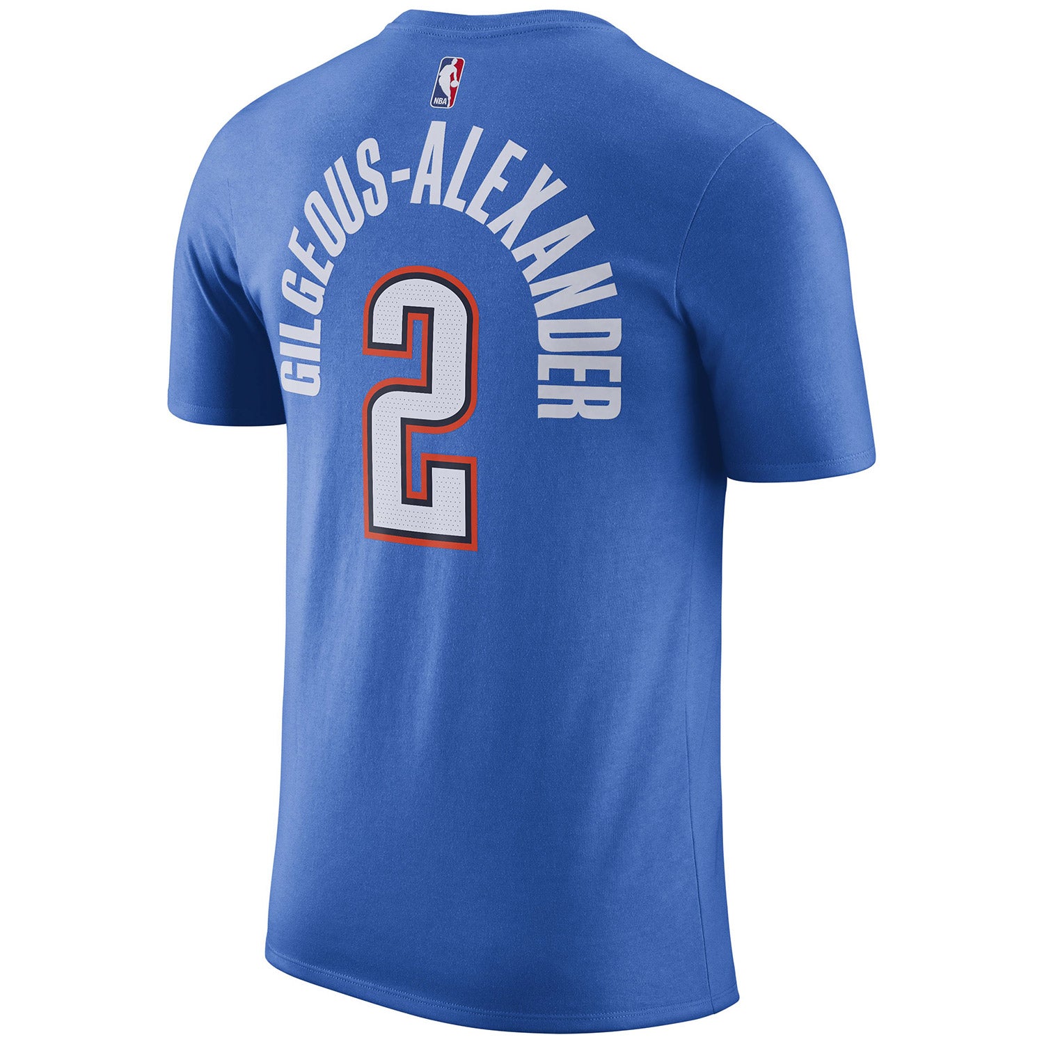 NIKE THUNDER SHAI GILGEOUS-ALEXANDER N&N T-SHIRT IN BLUE - BACK VIEW