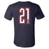 OKC THUNDER AARON WIGGINS NAME & NUMBER T-SHIRT IN BLUE - BACK VIEW
