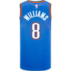 Jalen Williams Nike Icon Swingman Jersey in Blue - Back View
