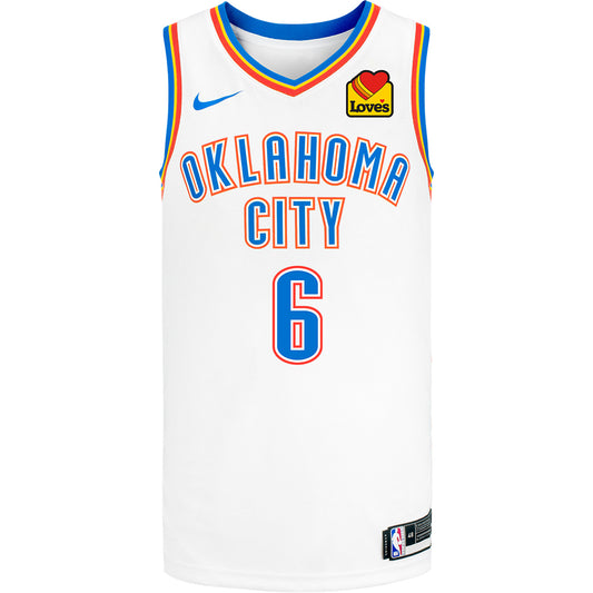 Jaylin Williams Nike Association Swingman Jersey in White - Front View