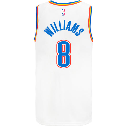 Jalen Williams Nike Association Swingman Jersey in White - Back View