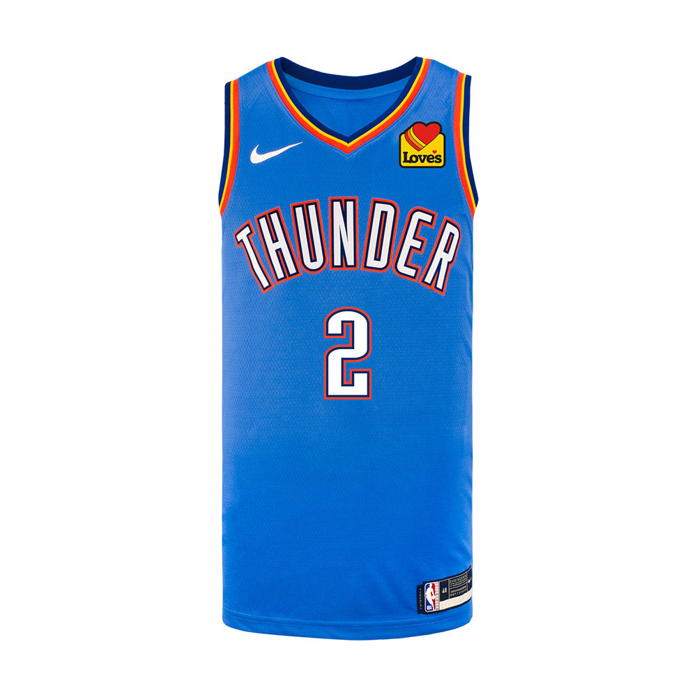 Unisex Nike Blue Oklahoma City Thunder Swingman Custom Jersey - Icon Edition Size: Extra Small