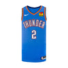 OKC Thunder Nike Youth Gilgeous-Alexander Icon Jersey in Blue - Front View