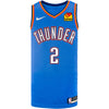 Oklahoma City Thunder 2020-21 Shai Gilgeous-Alexander Nike Icon Swingman Jersey in Blue - Front View