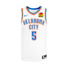 Luguentz Dort Nike Youth Association Swingman Jersey in White - Front View