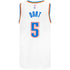 Oklahoma City Thunder 2020-21 Lugentz Dort Nike Association Swingman Jersey in White - Back View