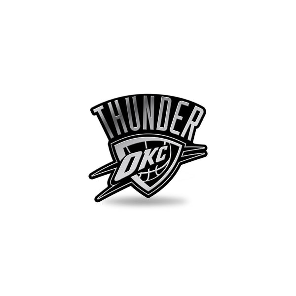 Thunder Molded Auto Emblem in Black and Silver - Front View