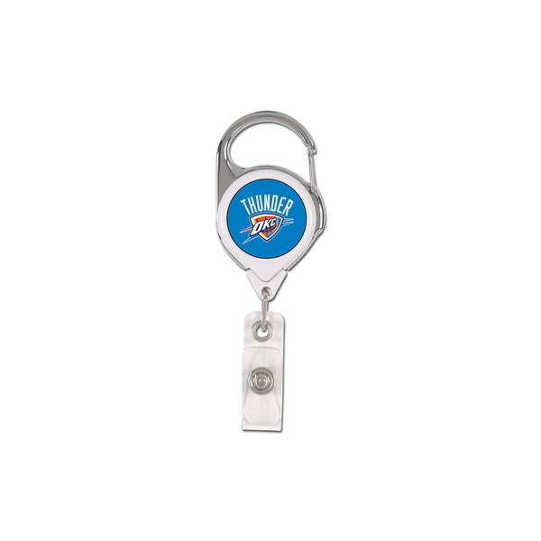 Thunder Badge Reel in Blue and White - Front View