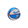 Thunder Mini Retro Basketball in Blue and White - Right View