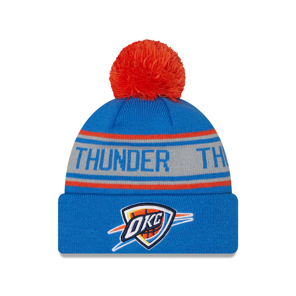 NEW ERA YOUTH THUNDER REPEAT KNIT IN BLUE - FRONT VIEW