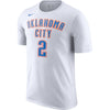 Oklahoma City Thunder Nike Association Edition Shai Gilgeous-Alexander Name and Number Tee in White - Front View