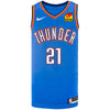 Aaron Wiggins Nike Icon Swingman Jersey in Blue - Front View