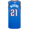 Aaron Wiggins Nike Icon Swingman Jersey in Blue - Back View