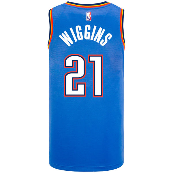 Aaron Wiggins Nike Icon Swingman Jersey in Blue - Back View