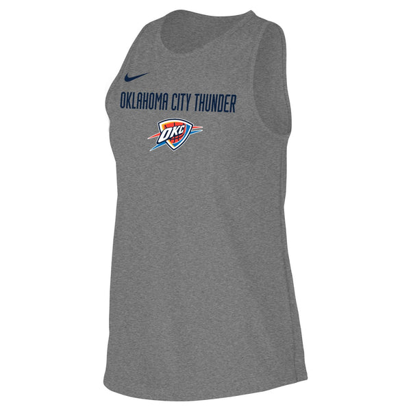 OKC Thunder Nike Womens Tomboy Tank in Gray - Front View