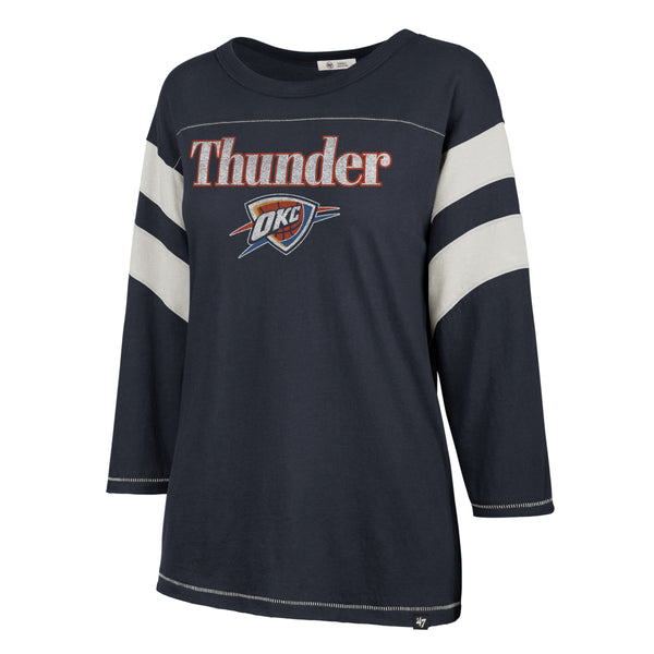 Oklahoma City Thunder 47 Brand Womens Luna Canyon Tee in Black - Front View