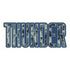Oklahoma City Thunder Pin Blue Camo Wordmark - Front View